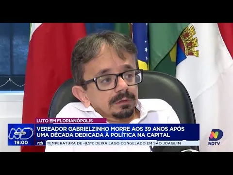 Luto em Florianópolis: vereador Gabrielzinho morre aos 39 anos por complicações de pneumonia