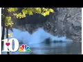 Wild shows massive rock wall collapsing into Mead s Quarry Lake