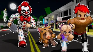 SOBREVIVIMOS al ATAQUE del PAYASO MALVADO en BROOKHAVEN con el TEAM en ROBLOX