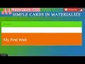 materialize css cards how to create simple responsive cards in materialize css