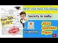 Society In India G-387 M A 2nd Year Pvt Sociology Solved Paper 2024