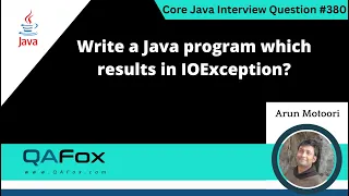 Write a Java program which results in IOException Core Java Interview Question