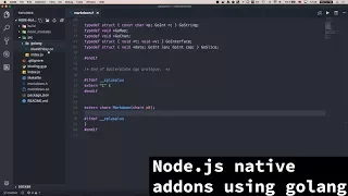 BxJS - Building Node js native addons using golang