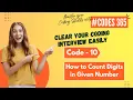 Code-10 How to Count Digits in Given Number Java 365 Codes By Srinivas FullStack Edutech