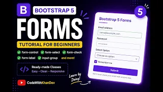 Bootstrap 5 Forms Tutorial for Beginners Form Control Select More