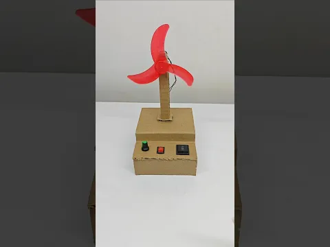 Science Project For Dc Motor Fan || How To Make Mini Table Fan Cardboard Project #shorts