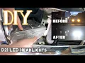 Nissan D21 Hardbody LED Headlights - AUXITO H4 9003 7 x6 Universal H6054 Housing How to install