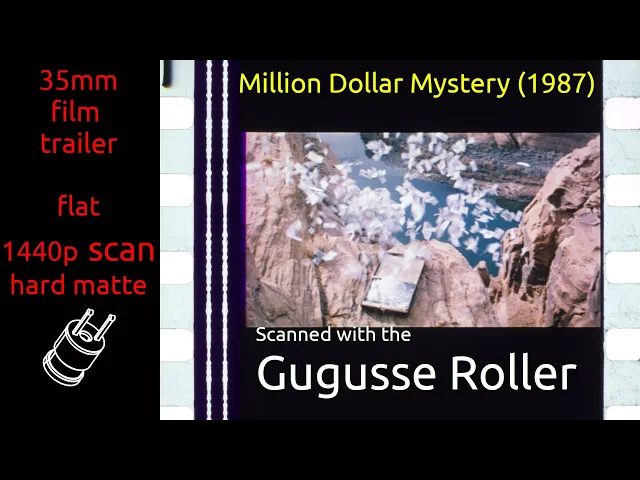 Million Dollar Mystery (1987) 35mm film trailer, flat hard matte, 1440p