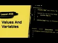 JavaScript For Beginners What Are Values And Variables