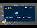 BMI Body Mass Index calculator python code tutorial