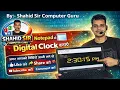 Without Software Digital Clock Notepad Coding Trick