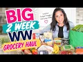 BIG 2 WEEK WW GROCERY HAUL FOR WEIGHT LOSS - WEIGHT WATCHERS POINTS INCLUDED