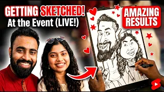 Couple caricature Drawing in real time  #velvomcaricature #caricatureartist
