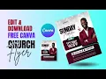 FREE CANVA Flyer Church flyer - Fully Editable WORD God is Able