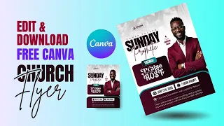 FREE CANVA Flyer Church flyer - Fully Editable WORD God is Able