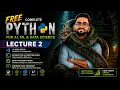 Python Full Course FREE Lecture 2 VS Code Setup Data Types First Python Program