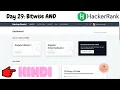 Challenge Finished Day 29 Bitwise AND 30 days of Code Hackerrank Code With Pankaj