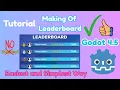 How To Make A Leaderboard In Godot Tutorial Using Silentwolf plugin Easy and Simple Implementation