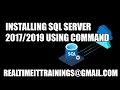 How to Install Sql Server using Command prompt