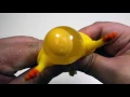 Funny Bouncy Chicken Laying Egg Keychain unpack