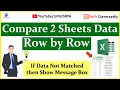Compare 2 Sheets Data Row by Row in UiPath