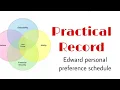 Edward personal preference schedule practical Record practical Record