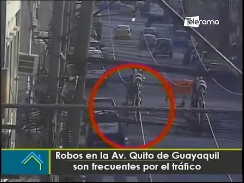 Robos en la Av. Quito de Guayaquil son frecuentes por le tráfico