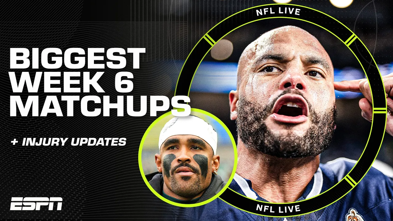 Week 6 predictions and game picks 🍿 + Latest news & injury updates | NFL Live
