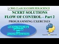 NCERT Solutions Flow of Control Part 2 CBSE Class 11 Computer Science