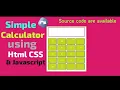Calculator Using Html CSS And Javascript