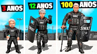 SOBREVIVENDO 100 ANOS NA SWAT DO GTA 5!
