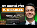 How To Fix Multiplayer Disabled In Minecraft Java Updated 2025