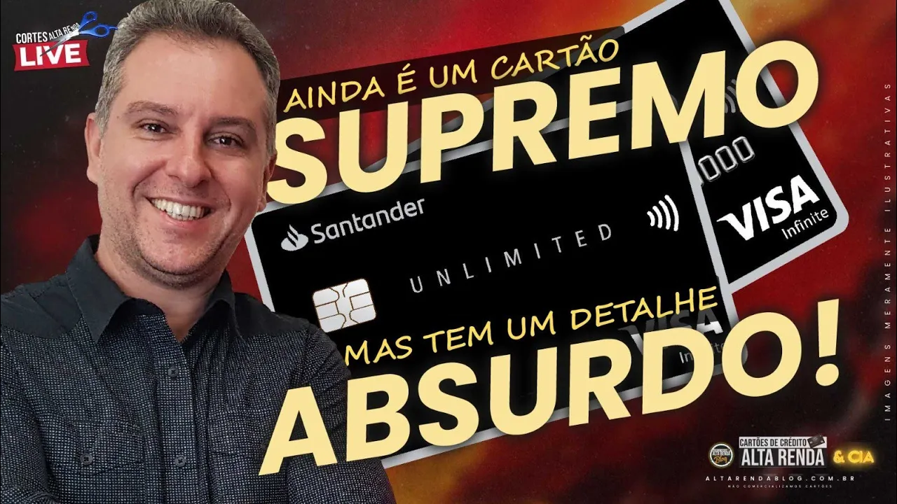 ????ANÁLISE COMPLETA DOS CARTÕES SANTANDER UNLIMITED VISA INFINITE E MASTERCARD BLACK. SAIBA TUDO AQUI.