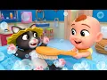 Playing with Bubbles Kitty s Bath Time Funny Nursery Rhymes