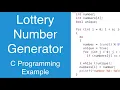 Lottery Number Generator C Programming Example