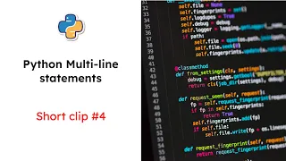 Multi-Line statements in Python