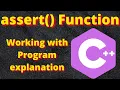 How to use assert function in C Assertion failed