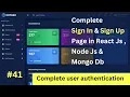 Make Login Sign Up API in Node JS Full Stack E-Commerce Website in React JS Node JS
