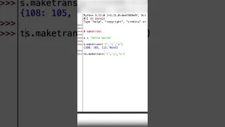 Python string method - Maketrans Translate Full link in comment