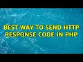 Best way to send HTTP response code in PHP