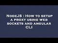 NodeJS How to setup a proxy using web sockets and angular CLI