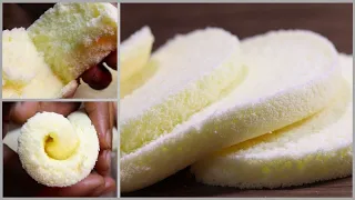 طريقة عمل الكيك الاسفنجي بدون دقيق اسبونج بدون محسن كيك بدون فرن 