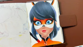 How to Draw Renardette from Miraculous Ladybug #sketchbook #coloredpencil #asmr 