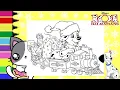 Coloring Disney 101 Dalmatians Puppy in a Christmas Train Coloring Book Page Sprinkled Donuts JR