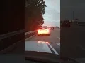 Driving Through Hartford CT with a beautiful sunset