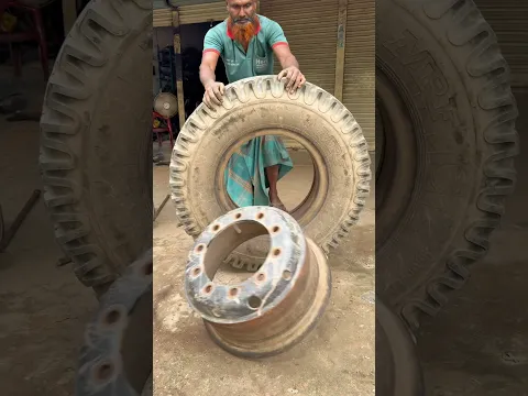 Truck Tire Replacement Process | Start to Finish Full Process. 😱 #amazing