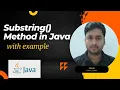 String subString Method Use with example
