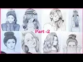 Part - 2 8 easy girl drawing ideas Pencil sketch Tutorials Art s