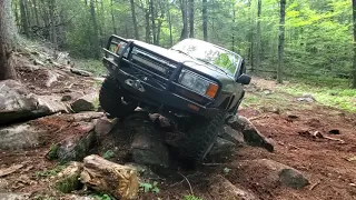 landcruiser 80 close call doing a spin