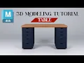 How To Model a Table in Maya Easy Modeling Tutorial